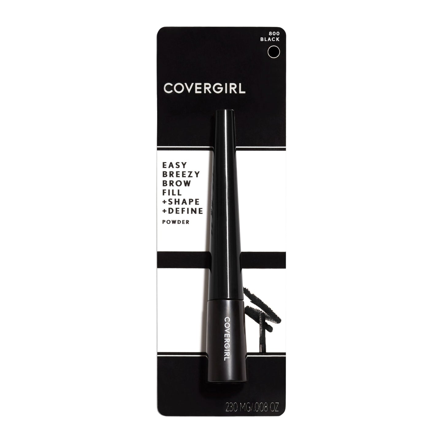 COVERGIRL Easy Breezy Brow Fill Plus Shape Plus Define Powder Eyebrow Makeup, Black, 0.024 Ounce (packaging may vary)