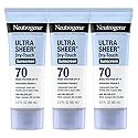 Neutrogena Ultra Sheer Dry-Touch Sunscreen For Face & Body, SPF 70 Broad Spectrum UVA/UVB Protection, Lightweight Water Resistant & Non-Greasy, Travel