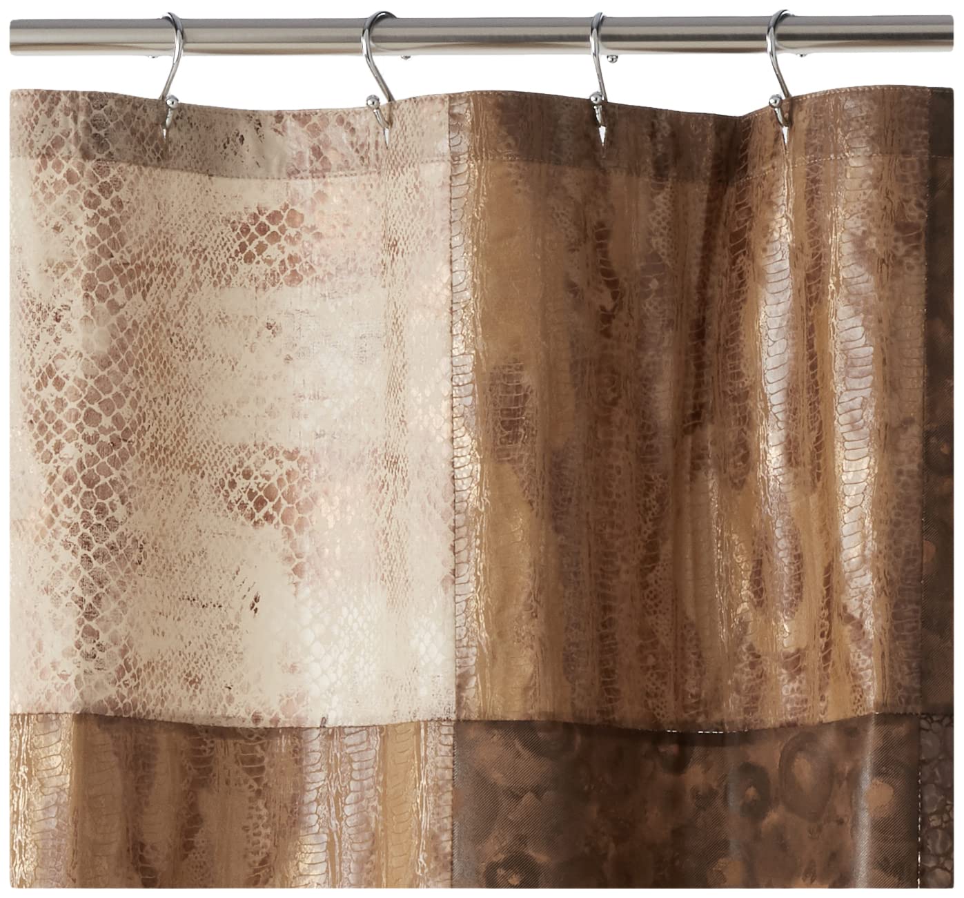 Popular Bath Zambia Collection, Shower Curtain, Chocolate 72.00" x 70.00"
