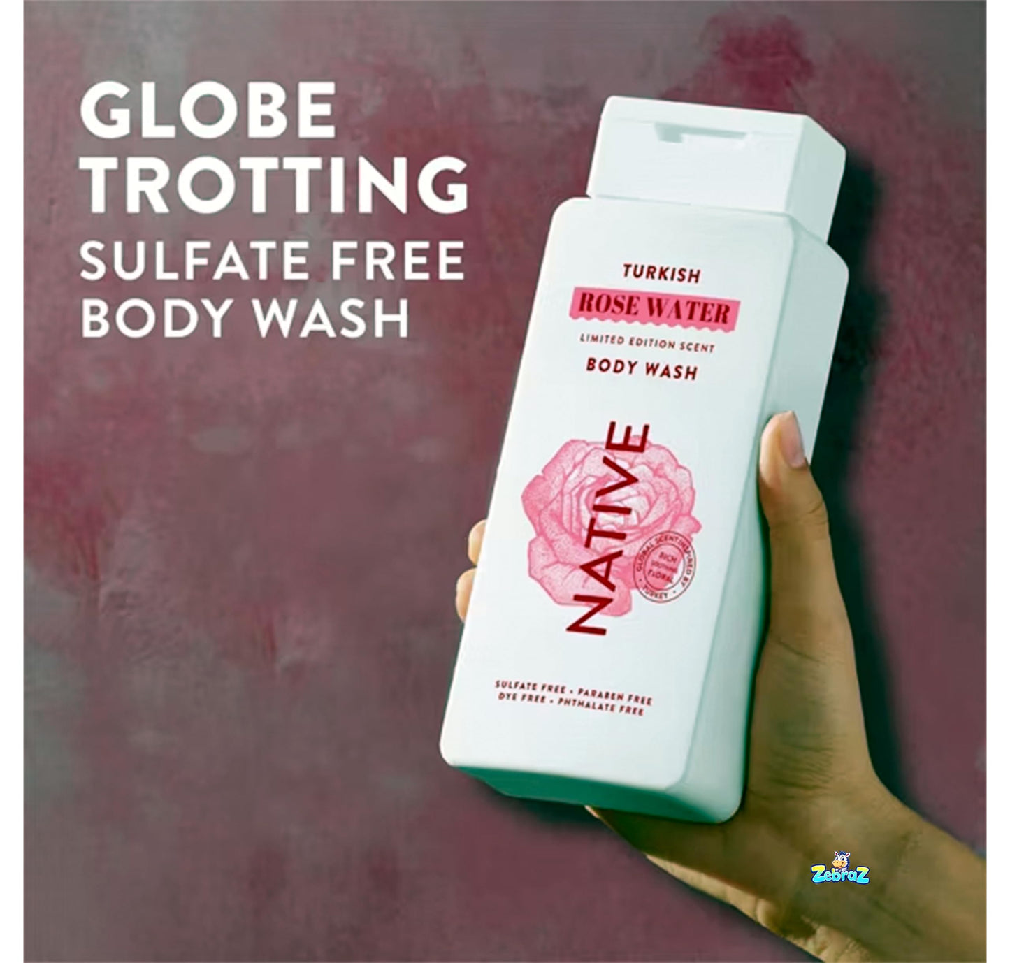 Native - Passport Limited Edition Global Flavors Sulfate-Free Body Wash - Turkish Rose Water - 18 fl oz - Pack Of 02 Beauty & Personal Care Native