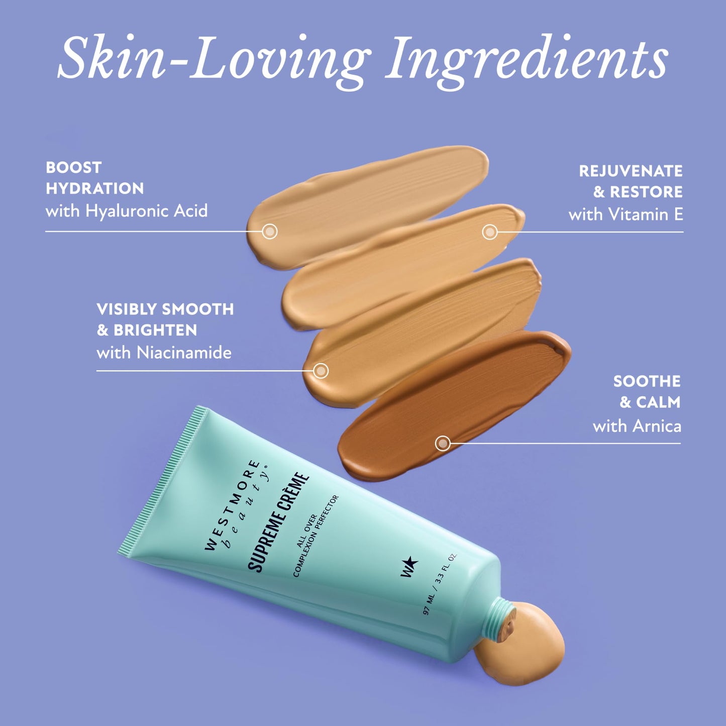 Westmore Beauty Supreme Creme All-Over Complexion Perfector - Long-Lasting CC Cream Foundation - Waterproof & Transfer-Resistant Skin Tint - 3.3 Oz Beauty and Personal Care Westmore Beauty