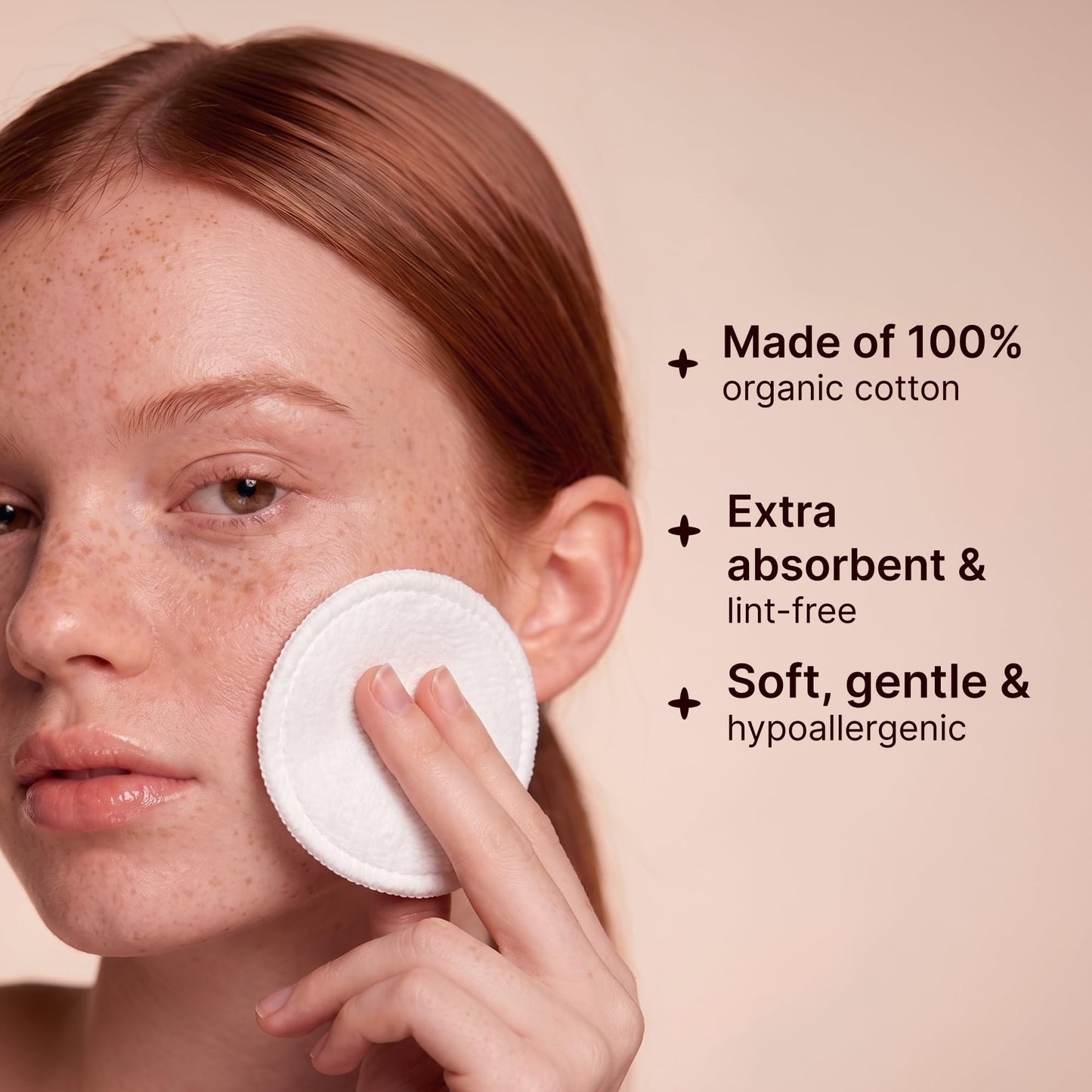 SoulSation Organic Cotton Rounds, 400 Count - Makeup Remover Pads for Face, Lint-Free Beauty and Personal Care SOULSATION