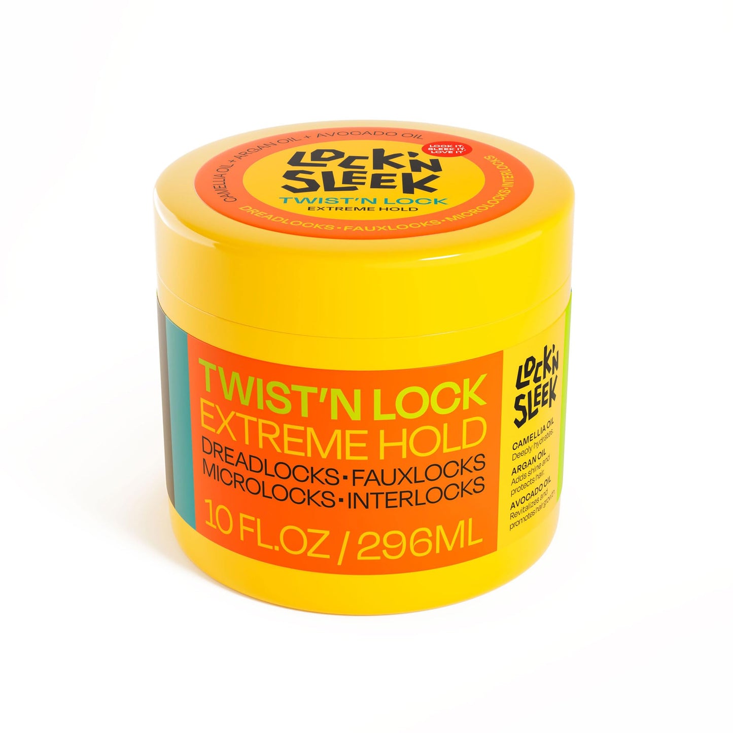 LOCK'N SLEEK Twist'N Lock Gel, Extreme Hold Re-twists Gel for Dreadlocks, Faux Locs, Interlocks, Microlocks, Flake Free 10oz