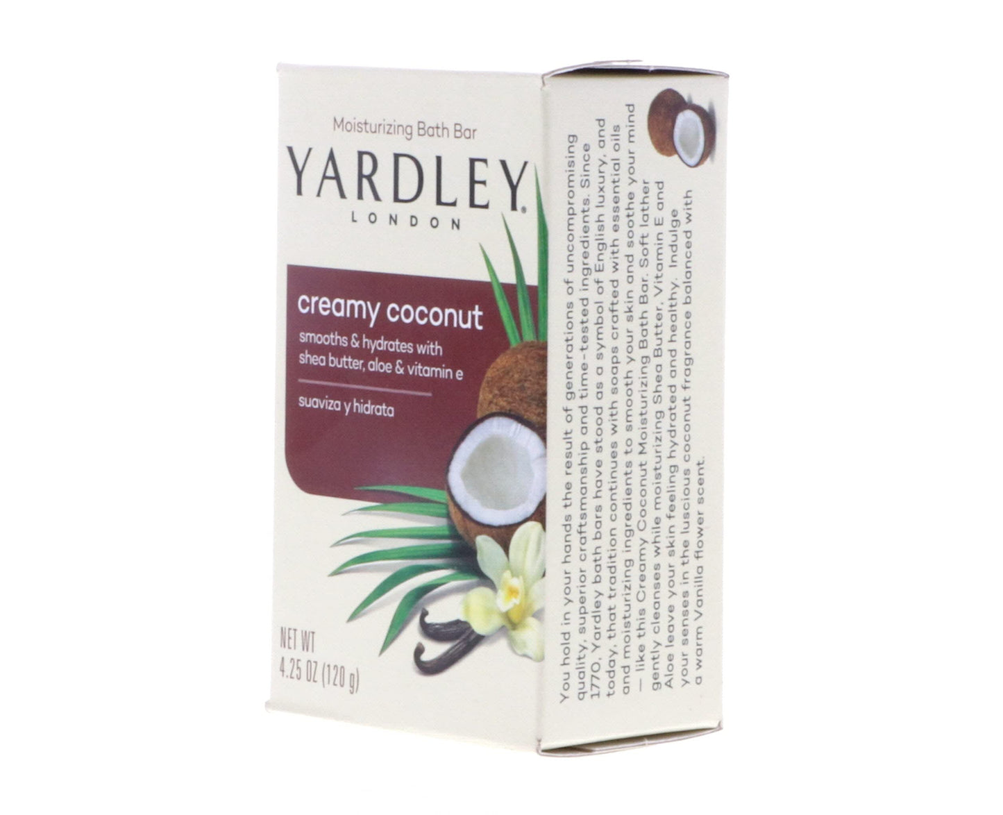 Yardley, Bar Soap Creamy Coconut, 4.25 Ounce