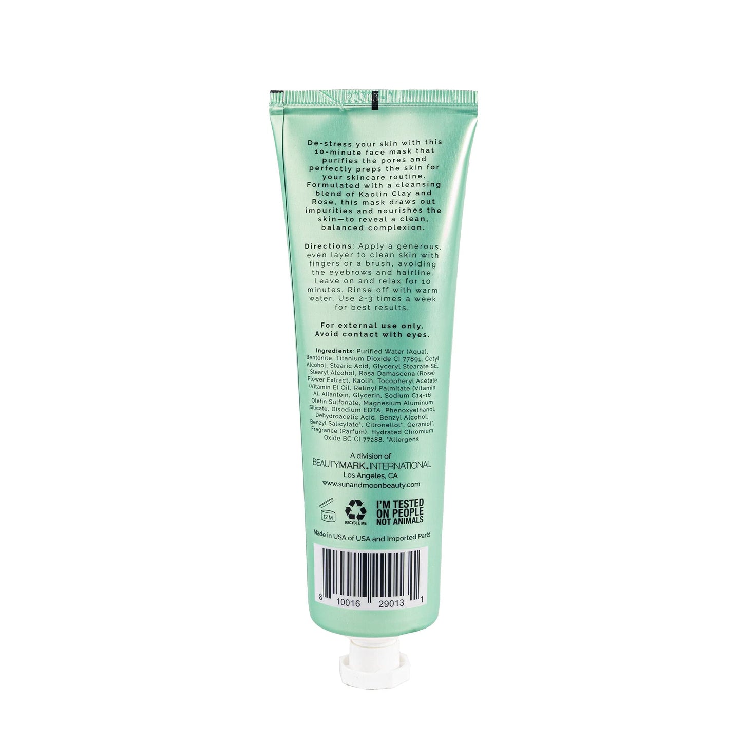 Sun + Moon Nice to Mask You Unwind + Undo 10 Min Clay Facial with Kaolin Clay & Rose, 5.1 fl oz