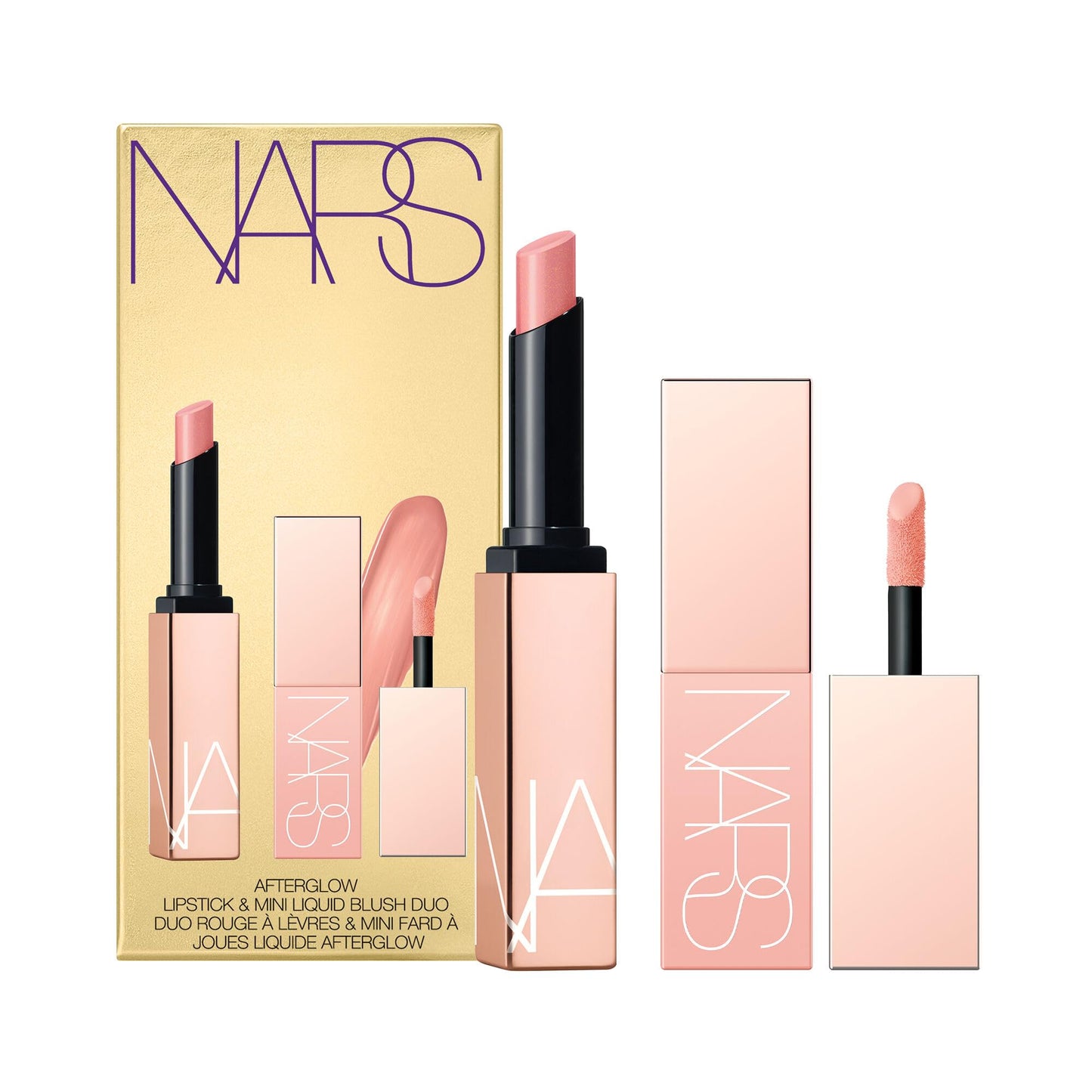 NARS Afterglow Lipstick & Mini Liquid Blush Duo, Orgasm/Sex Appeal, 2 Piece Set