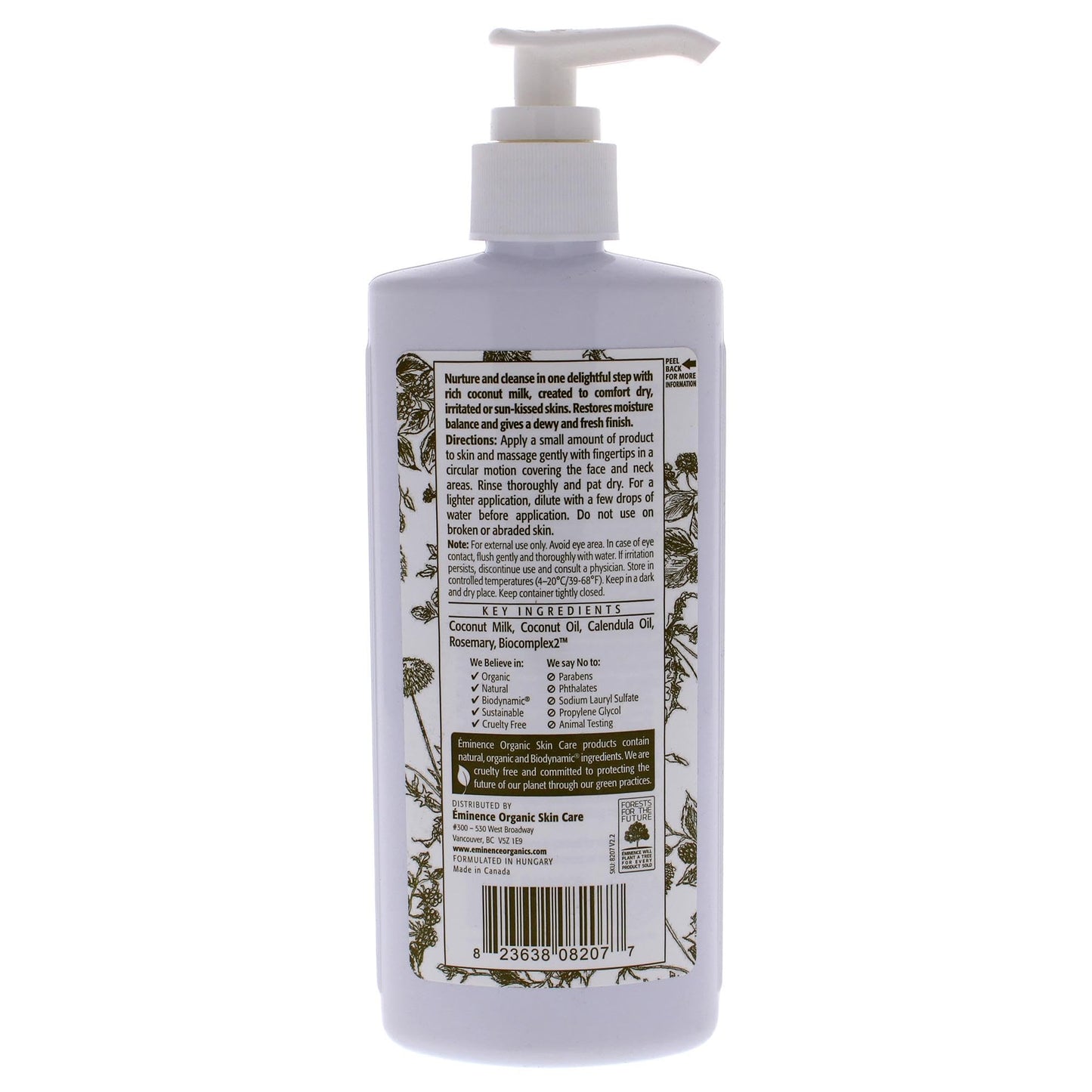 Eminence Coconut Milk Cleanser for Unisex - 8.4 oz Cleanser