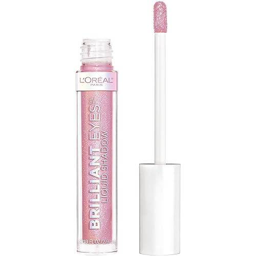 L'Oreal Paris Brilliant Eyes Shimmer Liquid Eye Shadow, Longwearing Lasting Shimmer, Crease Resistant, Flake-Proof, Precision Applicator, Quick Dry