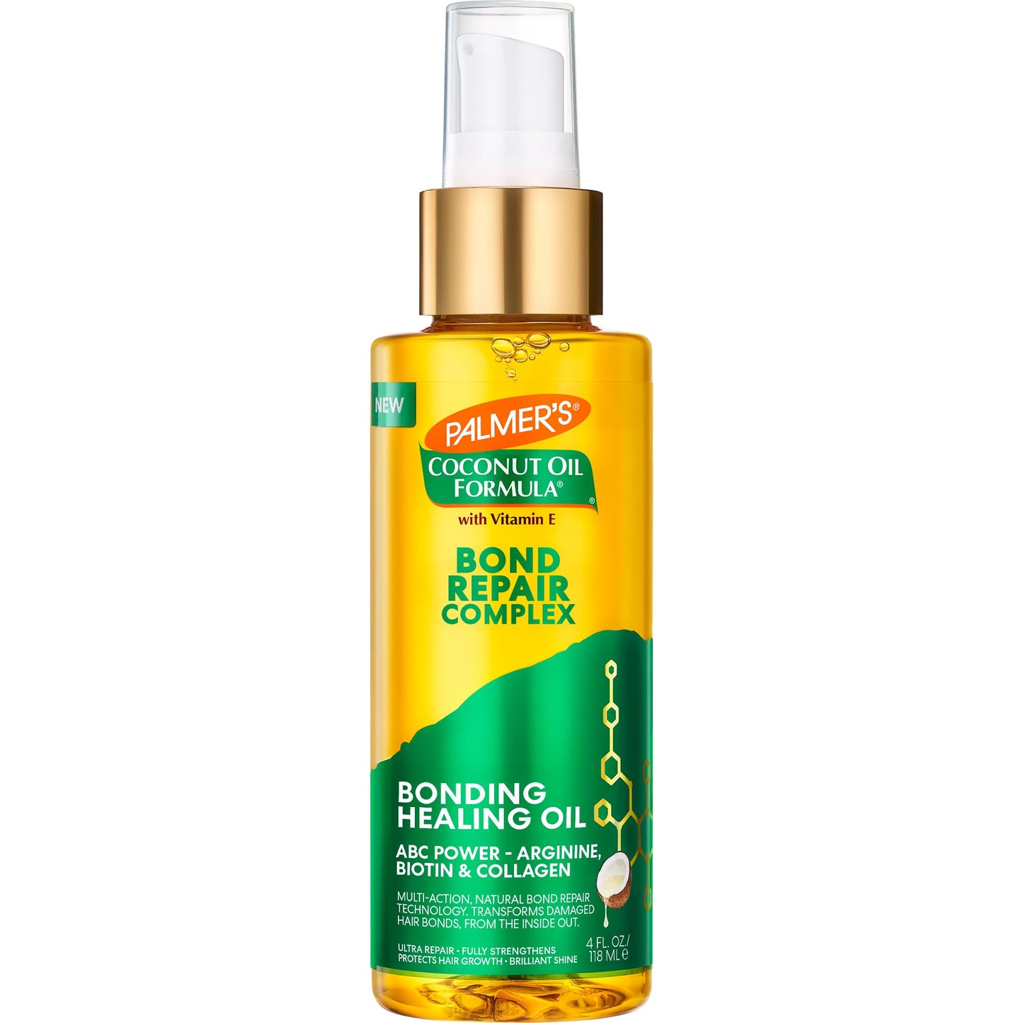 Palmer's Amino Bonding Complex Hair Oil, Healing Treatment with Coconut Oil & Vitamin E, Heat Protectant, Anti Frizz, Adds Shine, Strengthens