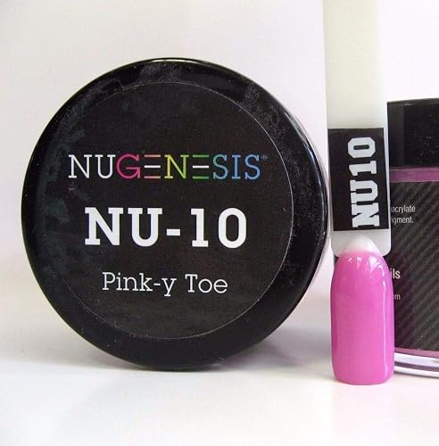 NuGenesis Nail Dipping Powder Color 1.5oz/43g Jar - (NU10 PINK-Y-TOE) Beauty & Personal Care Nugenesis