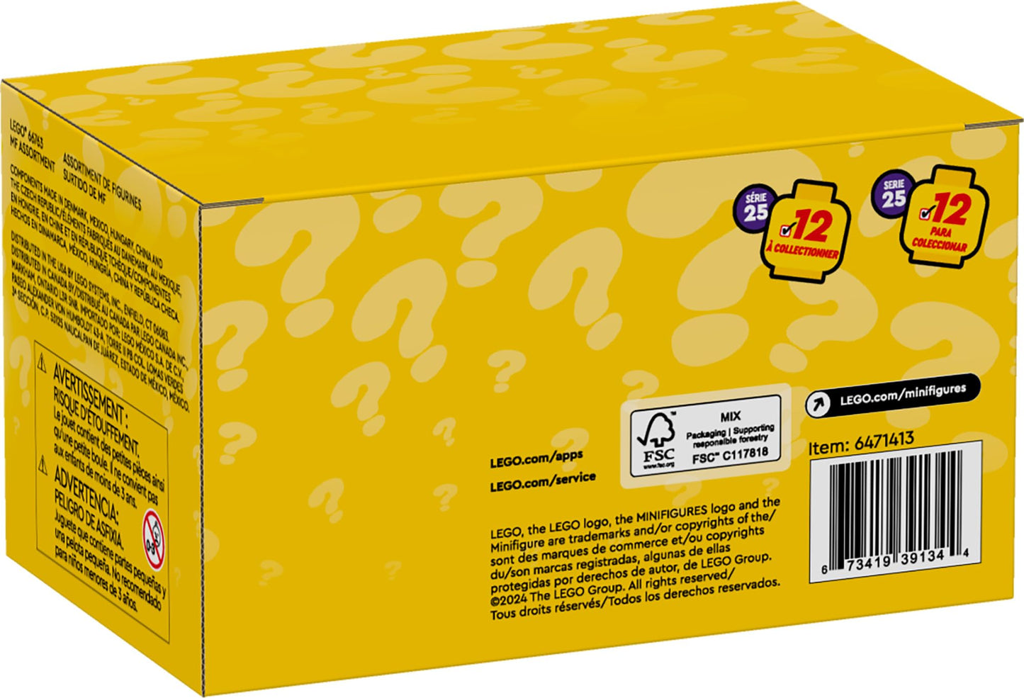 LEGO Minifigures Series 25 6 Pack, Mystery Blind Box, Includes 6 Surprise Minifigures, Collectible Gift for Boys, Girls and Kids Ages 5 and Up, 66763