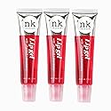 NICKA K NEW YORK Lip Gel, Hydrating, Lightweight, Glides on Effortlessly, Non Sticky Finish Lip Gel Colors Strawberry 3 Pack
