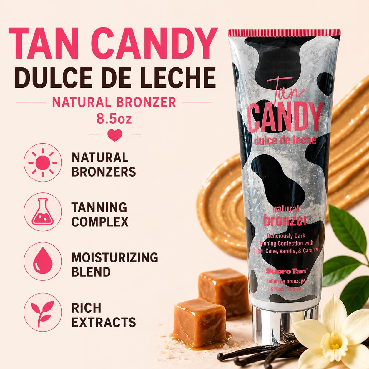 Tan Candy dulce de leche Natural Bronzer Supre Tan, Brown
