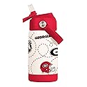 Logo Brands NCAA Georgia Bulldogs Mascot Stainless-Steel Kids Bottle -Soft Silicone Mouthpiece, Easy To Carry, Kid-Friendly Design- Great For School