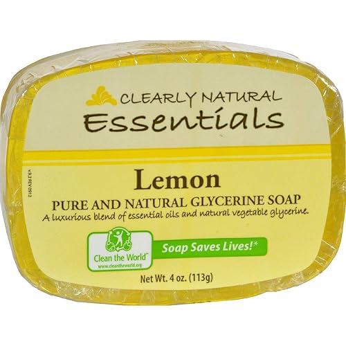 Clearly Natural Lemon Glycerine Bar Soap, 4 Ounce - 6 per case.