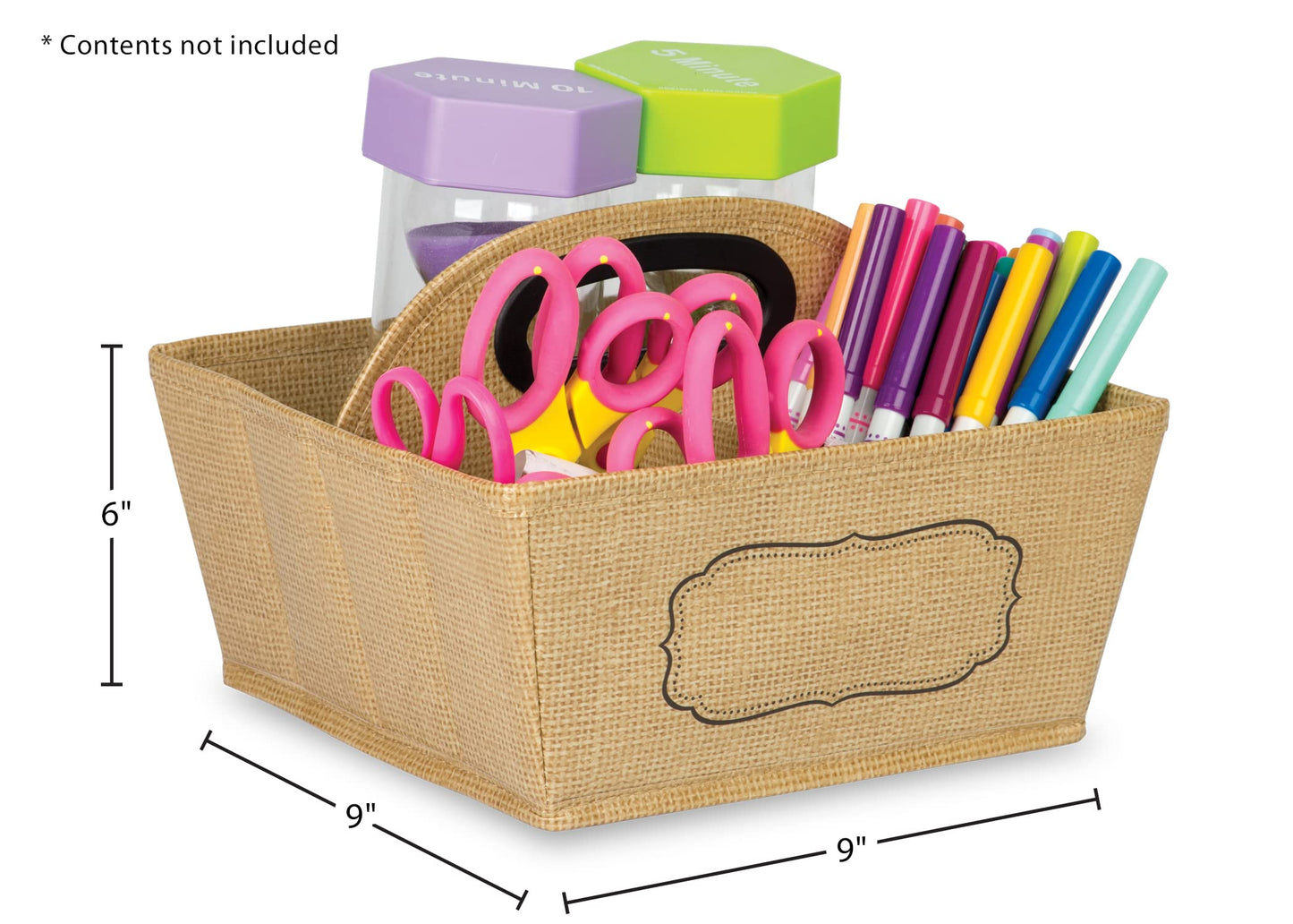 Teacher Created Resources Burlap Storage Caddy