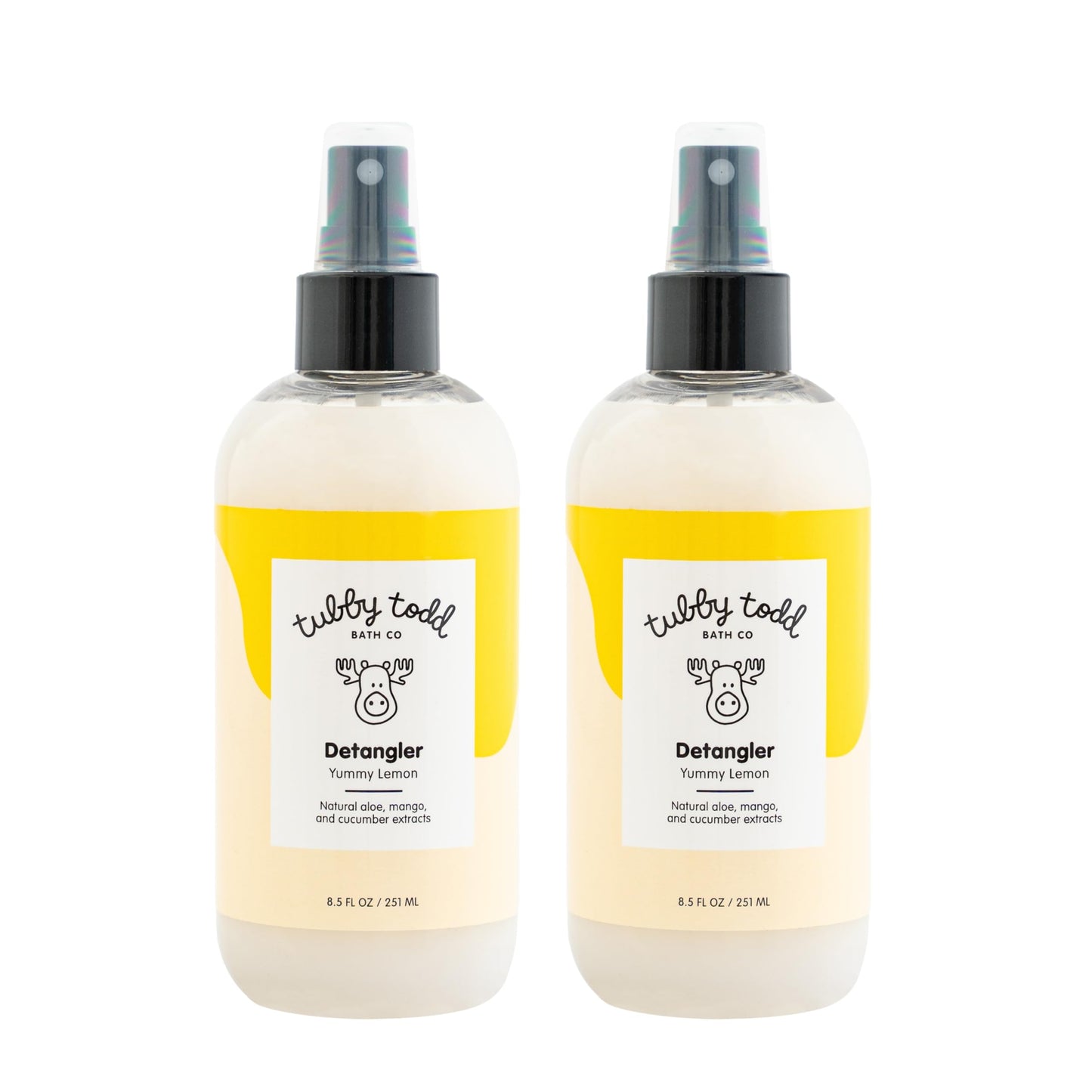 TUBBY TODD Hair Detangler Spray for Kids - Hair Detangling Spray with Baobab & Coconut Oil - Gentle & Moisturizing Kids Hair Detangler Spray - 8.5oz