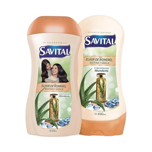 Yahve - Savital Shampoo and Conditioner Set - Rosemary Inspired Formula - Daily Hair Care - 510 mL & 490 mL (17.3 oz - 16.6 oz)