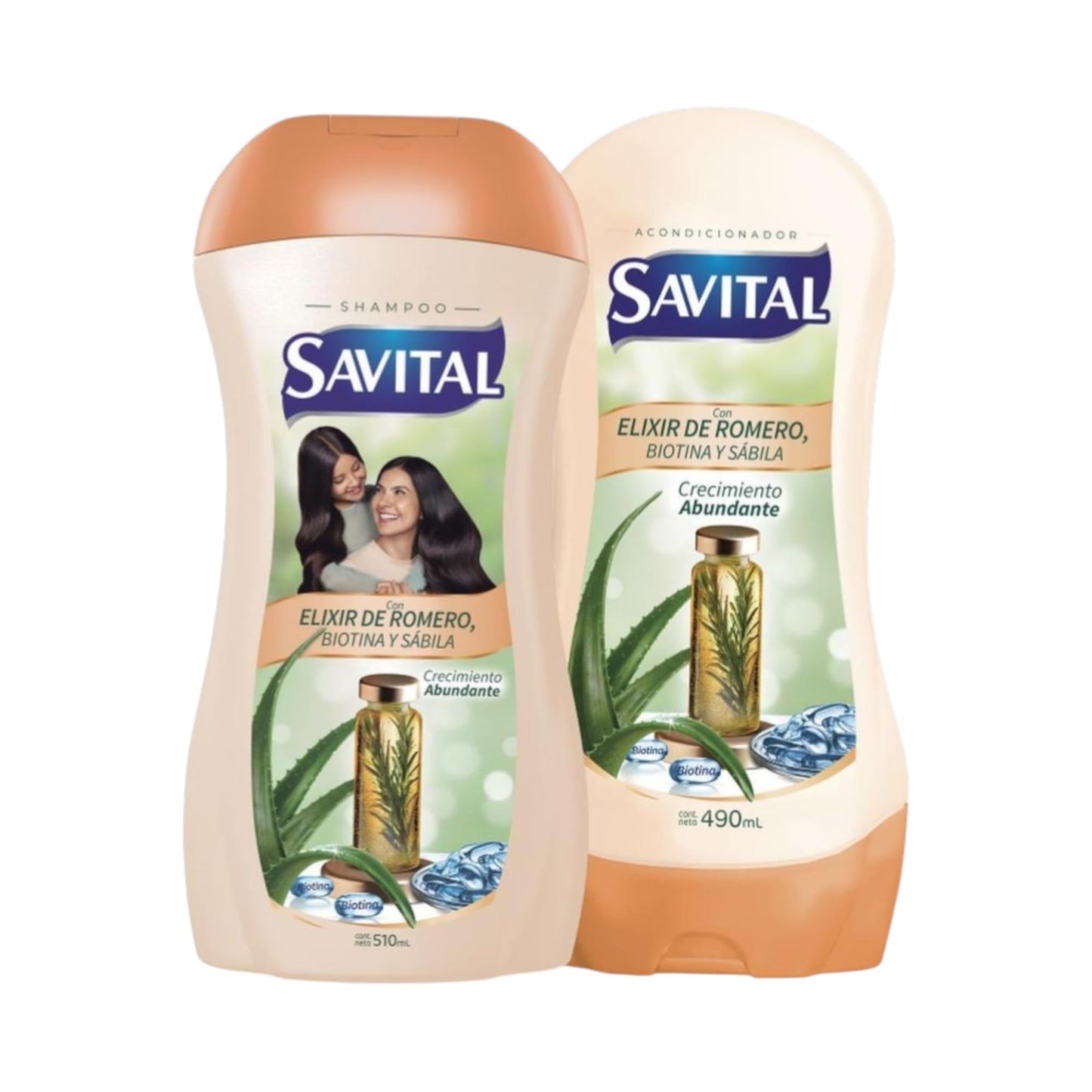 Yahve - Savital Shampoo and Conditioner Set - Rosemary Inspired Formula - Daily Hair Care - 510 mL & 490 mL (17.3 oz - 16.6 oz)