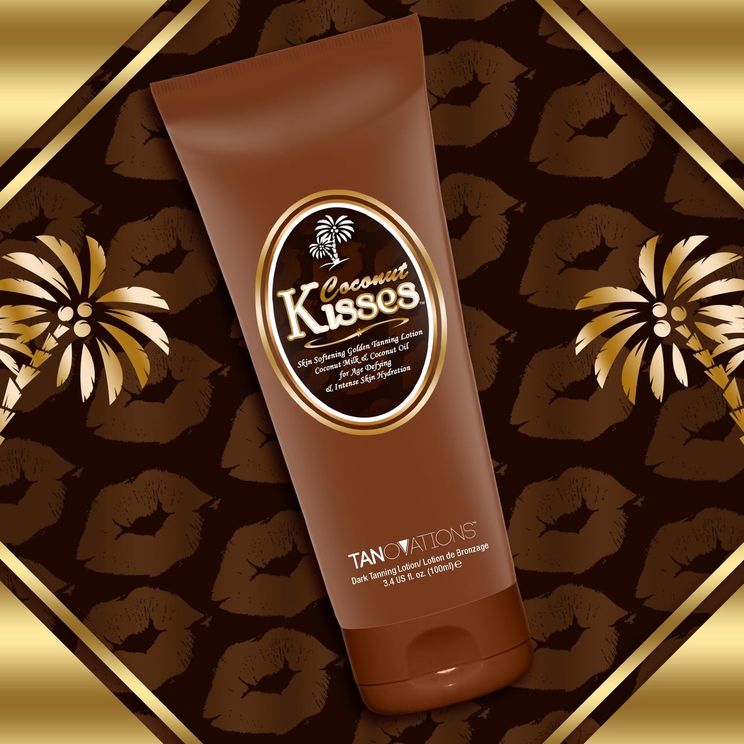 Ed Hardy Coconut Kisses Golden Tanning Lotion Cruelty Free, Gluten Free, Mineral Oil Free, DHA Free for All skin type, 3.4 oz