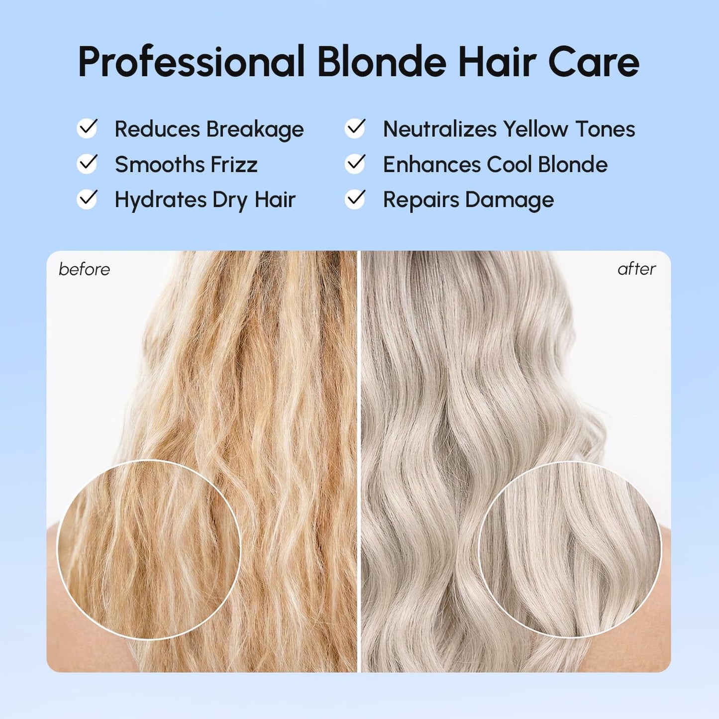 MAREE Anti Yellow Purple Hair Mask for Damaged Hair - For Blonde Hair Beauty and Personal Care MAREE