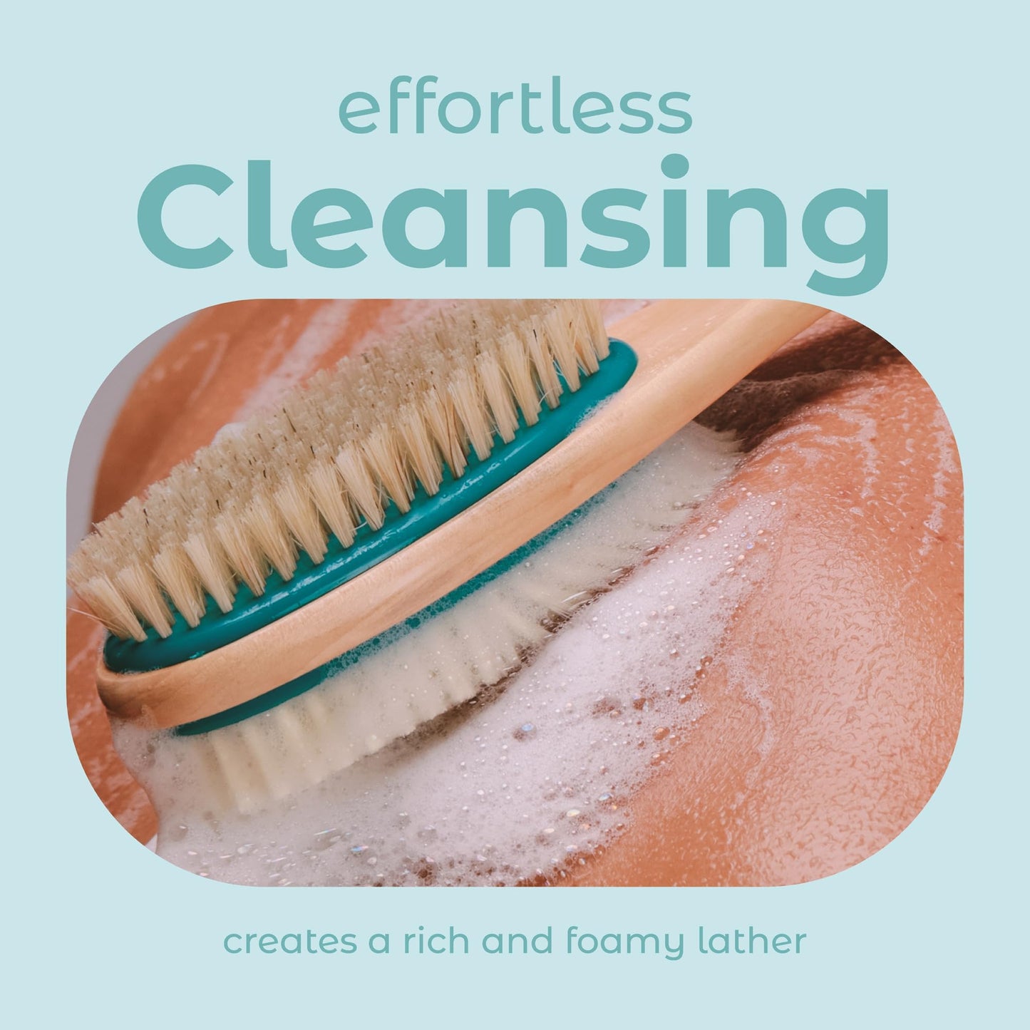 MainBasics Back Scrubber Shower Brush Long Handle Dual Sided Body Brush with Exfoliating Soft Bristles for Back Scrubbing Deep Cleaning and Body Wash