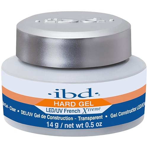 IBD LED/UV French Xtreme Hard Builder Gel for Nail Extensions - Clear Sculpting Formula for Strong Overlays & Manicure Enhancements, Jar, 0.5 oz, 1 Beauty & Personal Care IBD