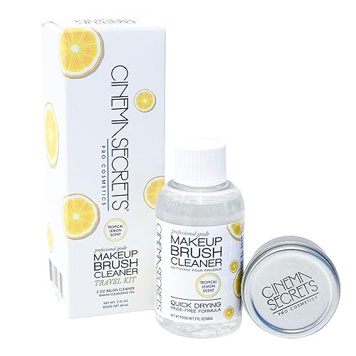 Cinema Secrets Original Makeup Brush Cleaner Kit - Professional Cleanser + Cleansing Tin for Makeup Brushes - Quick-Drying, Rinse-Free Formula