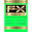 Liquid Latex - Face and Body Paint, Ammonia Free, Easy On and Off, Cosplay Makeup, Create Professional Monster, Zombie Arts 16 Oz (Fluorescent Green)