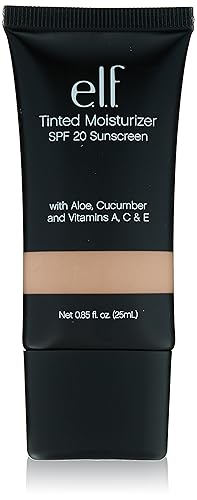 e.l.f. Cosmetics Tinted Moisturizer, Light Coverage, UVA/UVB SPF 20 Protection, Beige, 0.88 Fluid Ounces