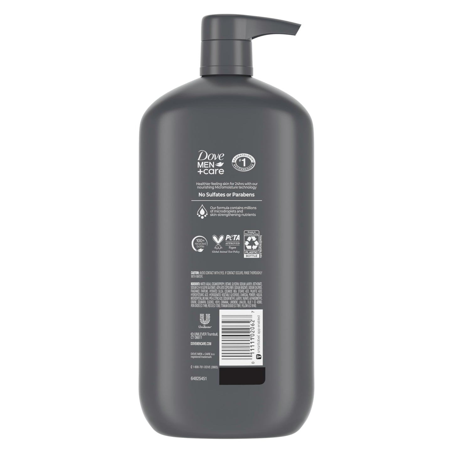 DOVE MEN + CARE Body and Face Scrub Charcoal + Clay Body Wash for Men with 24-Hour Nourishing Micromoisture Technology 30 oz Beauty & Personal Care DOVE MEN + CARE