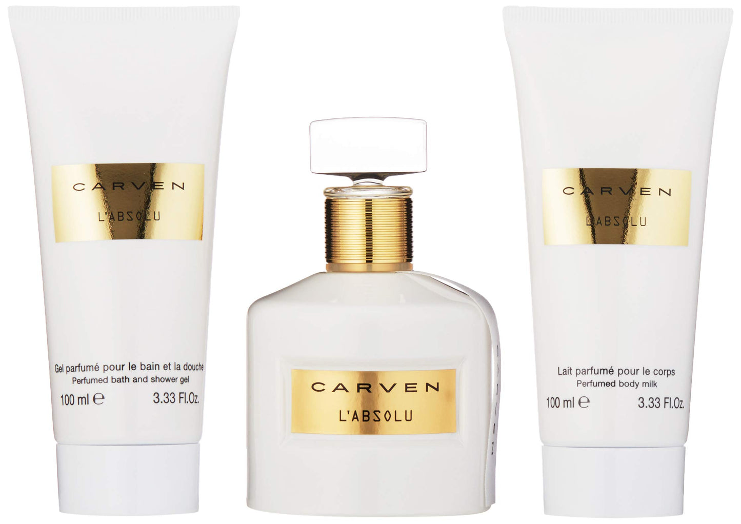 Carven Labsolu By Carven for Women - 3 Pc Gift Set 3.33oz Edp Spray, 3.33oz Perfumed Body Milk, 3.33oz Perfumed Bath & Shower Gel, 3count