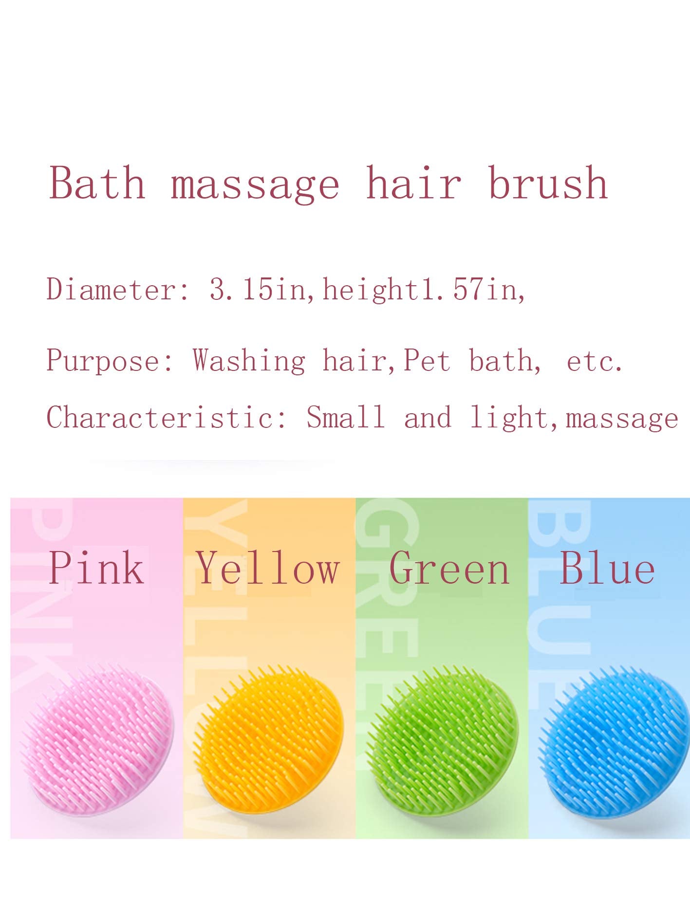 Aroveea Hair Scalp Brush Dandruff Cleaning Brush Shower Scalp Shampoo Brush Scalp Massager Pack of 4(Blue and Pink)