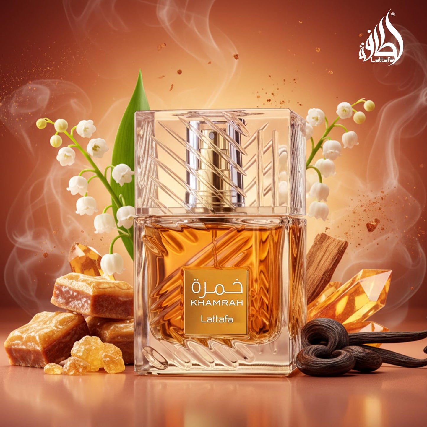 Lattafa Khamrah - Vanilla, Warm Spicy, Amber, Cinnamon - Eau de Parfum Long-Lasting Fragrance for Unisex, 3.40 Ounce / 100 ml Beauty and Personal Care Lattafa