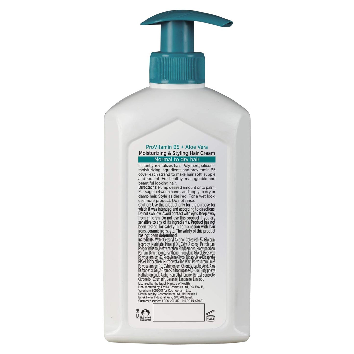 Moisturizing And Styling Hair Cream For Women And Men by Natural Formula - Hair Cream Moisturizer Enriched With Pro Vitamin B5 - Aloe Vera Hair Cream