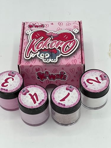 wapizima KOKONO KAWAII Acrylic Nail Powder Collection - set of 4 - Fantasy nails like Beauty & Personal Care Wapizima
