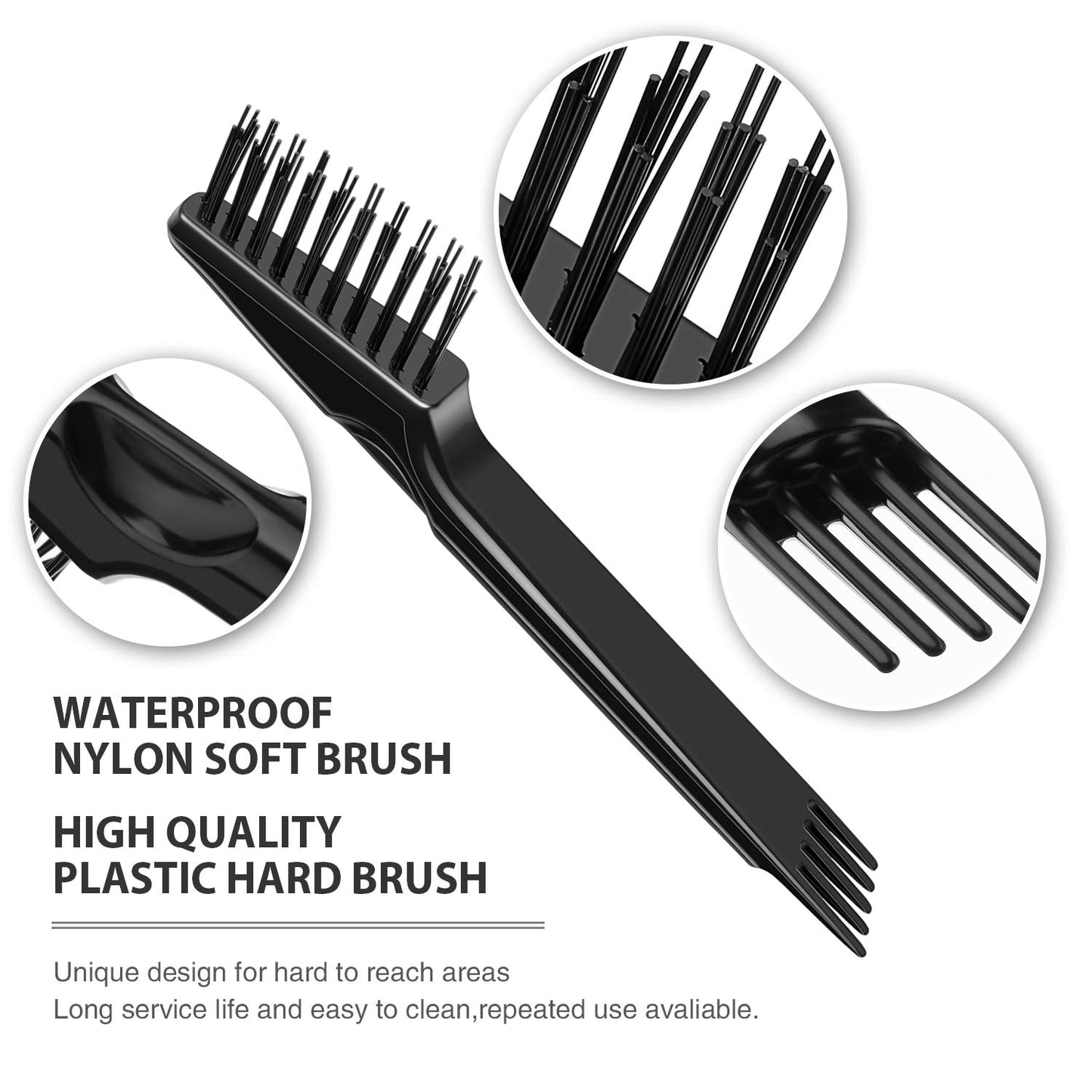 Boao 2 Pieces Hair Brush Cleaning Tool Comb Set Mini Hair Brush Dirt Remover with Metal Wire Rake for Removing Hair Dust Home and Salon Use(Pink
