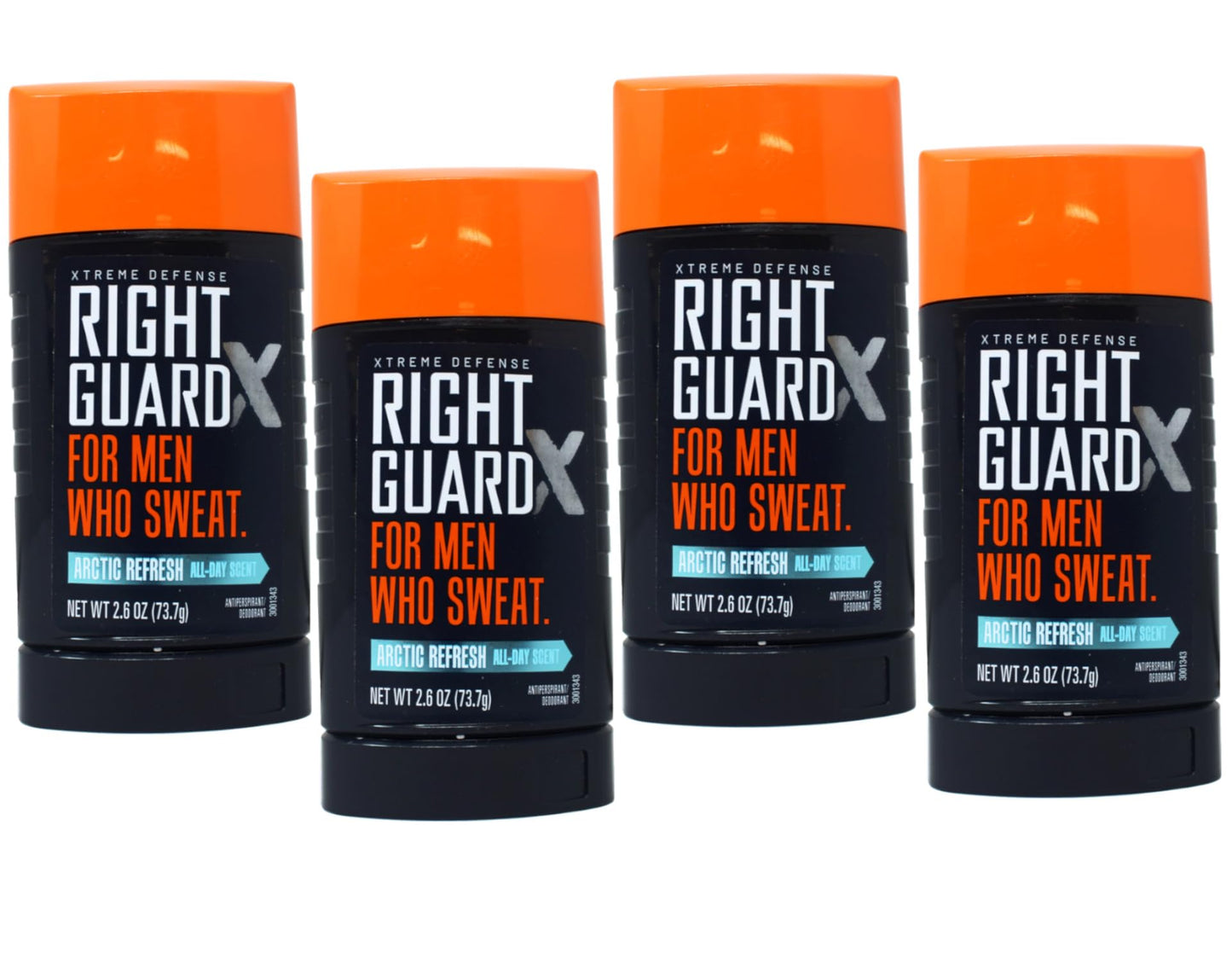 Right Guard Xtreme Defense Antiperspirant Deodorant Arctic Refresh All-Day Scent 2.6 oz (Pack of 4)