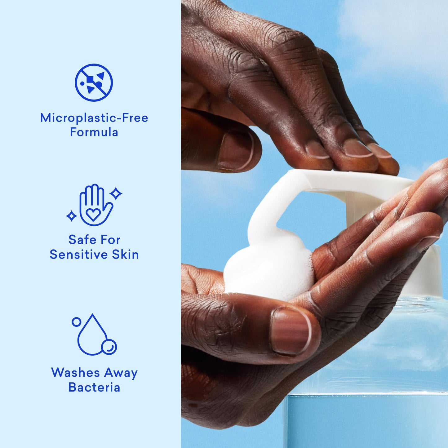 BLUELAND Foaming Hand Soap Refill Tablets, 10-Pack, Iris Agave Scent, Eco Friendly Cleaning Products, 10 x 9 Fl oz