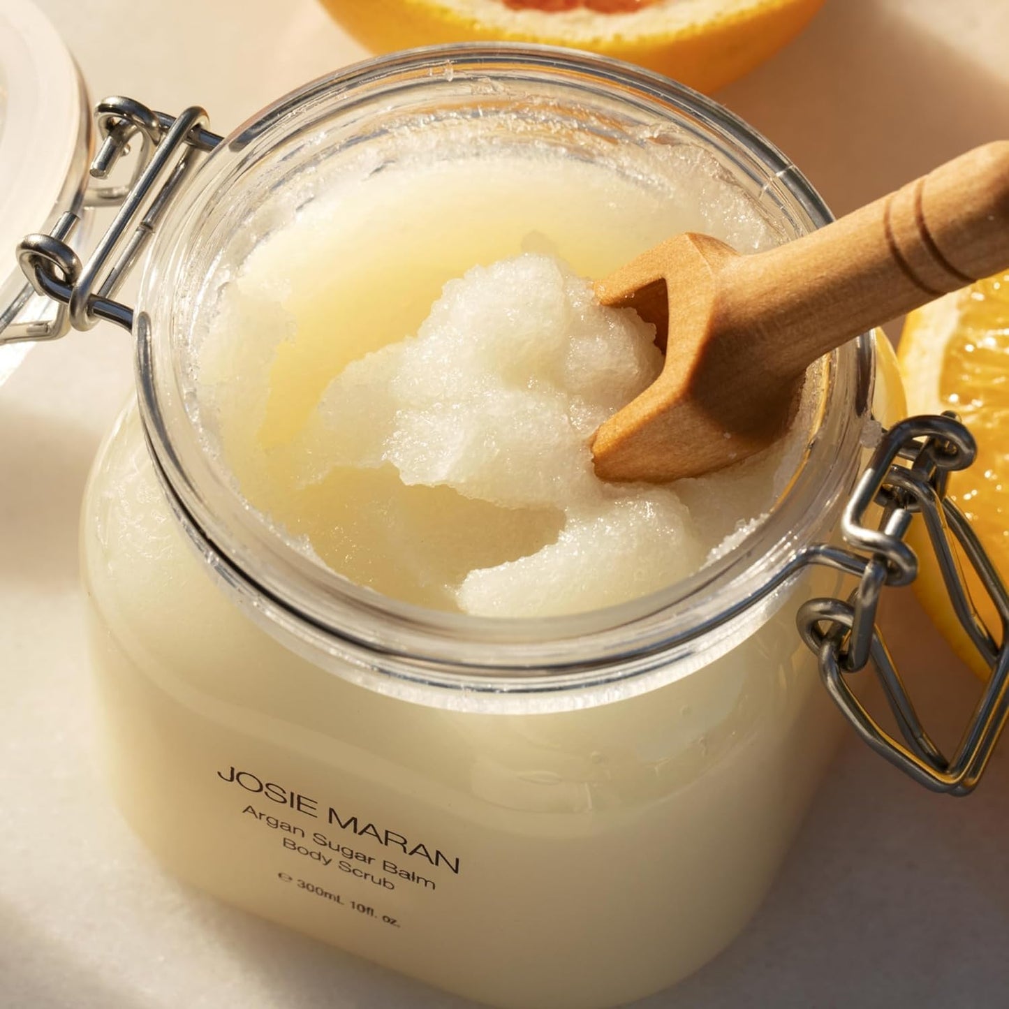 Josie Maran Sugar Body Scrub - Argan Oil Exfoliating Sugar Scrub with Coconut Oil & Shea Butter - Softens, Smooths & Hydrates Dry Skin - Vegan Beauty & Personal Care Josie Maran