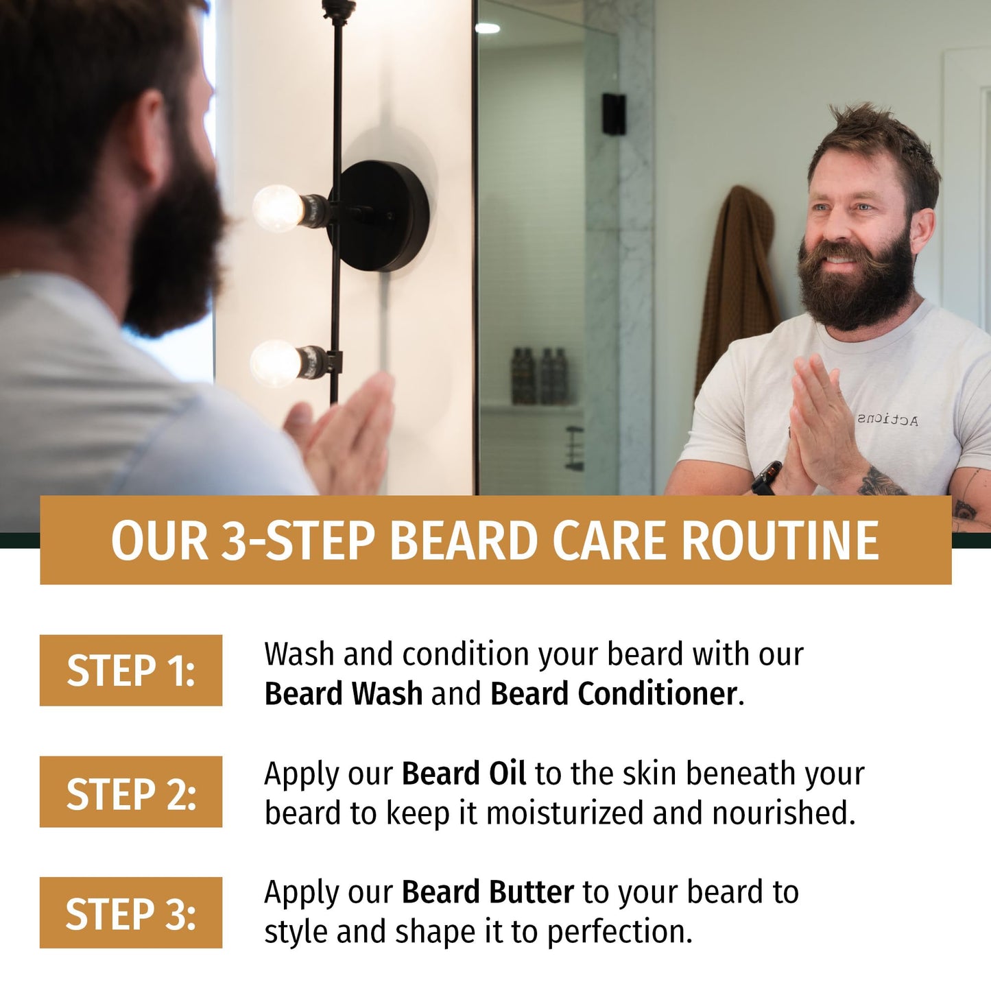 LIVE BEARDED® Beard Wash & Conditioner Kit for Men, Executive, 8 oz Beauty and Personal Care Live Bearded