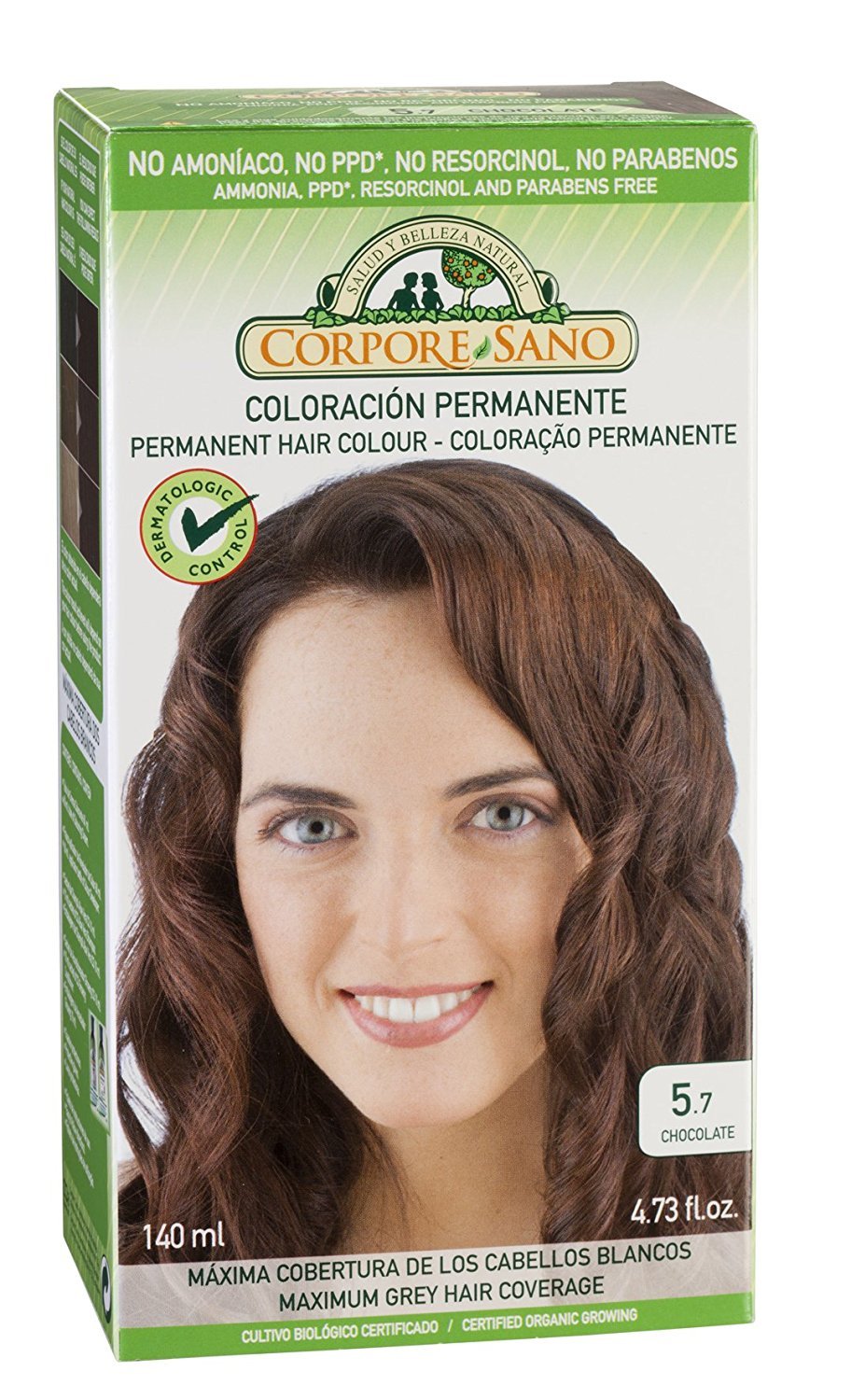 Corpore Sano Permanent Hair Colour (Does Not Contain:PPD, AMMONIA, RESORCINOL, PARABENS. (~ 5.7 Chocolate)