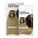 Motions Xpress Permanent Hair Color Shampoo Dark Brown - 5 Minute Color, Gray Coverage, Ammonia Free, Deep Shine Hair Dye Shampoo, 0.84 Oz