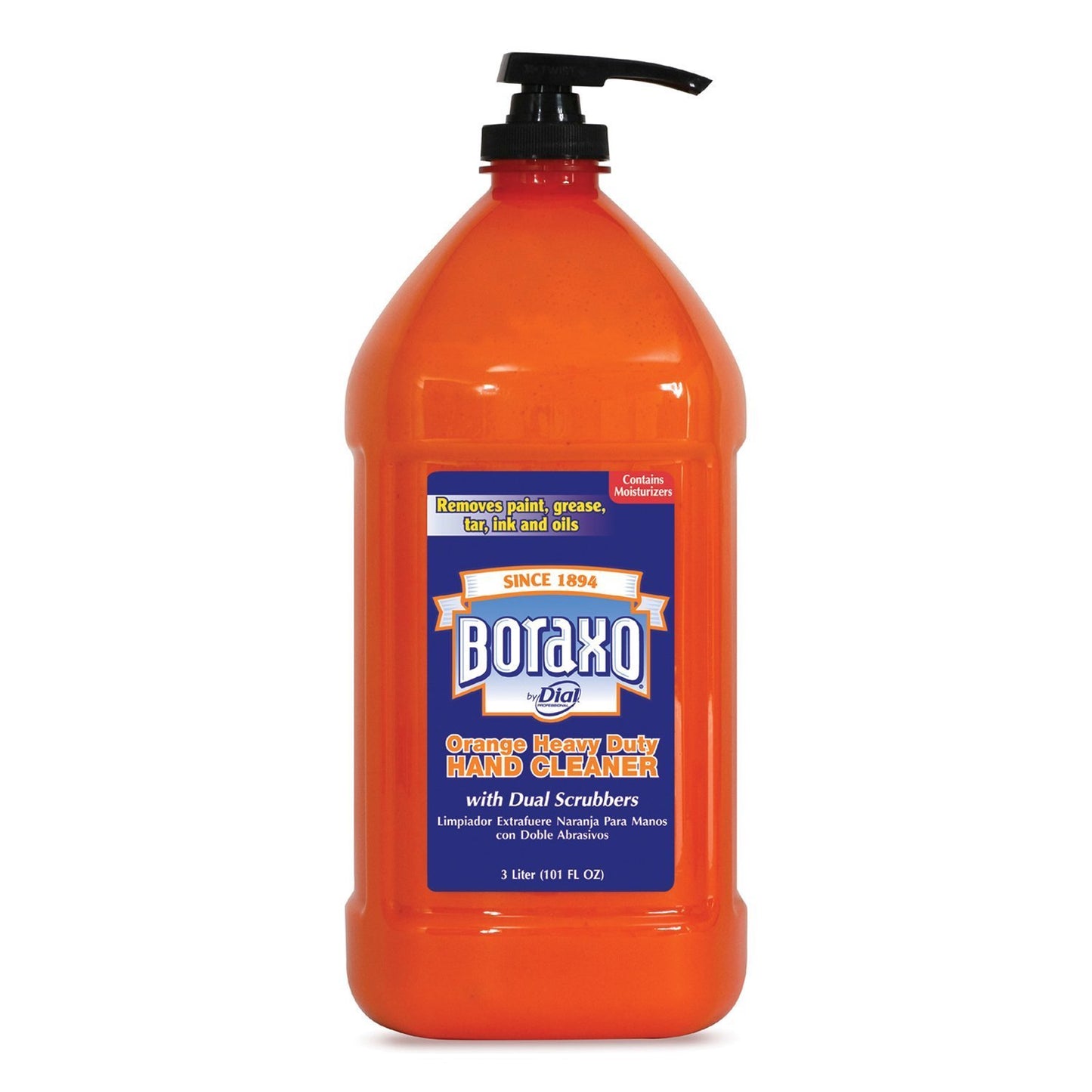 Boraxo Orange Heavy Duty Hand Cleaner with Scrubbers, 3 Liter Pump Bottle (Pack of 4) Beauty & Personal Care Boraxo
