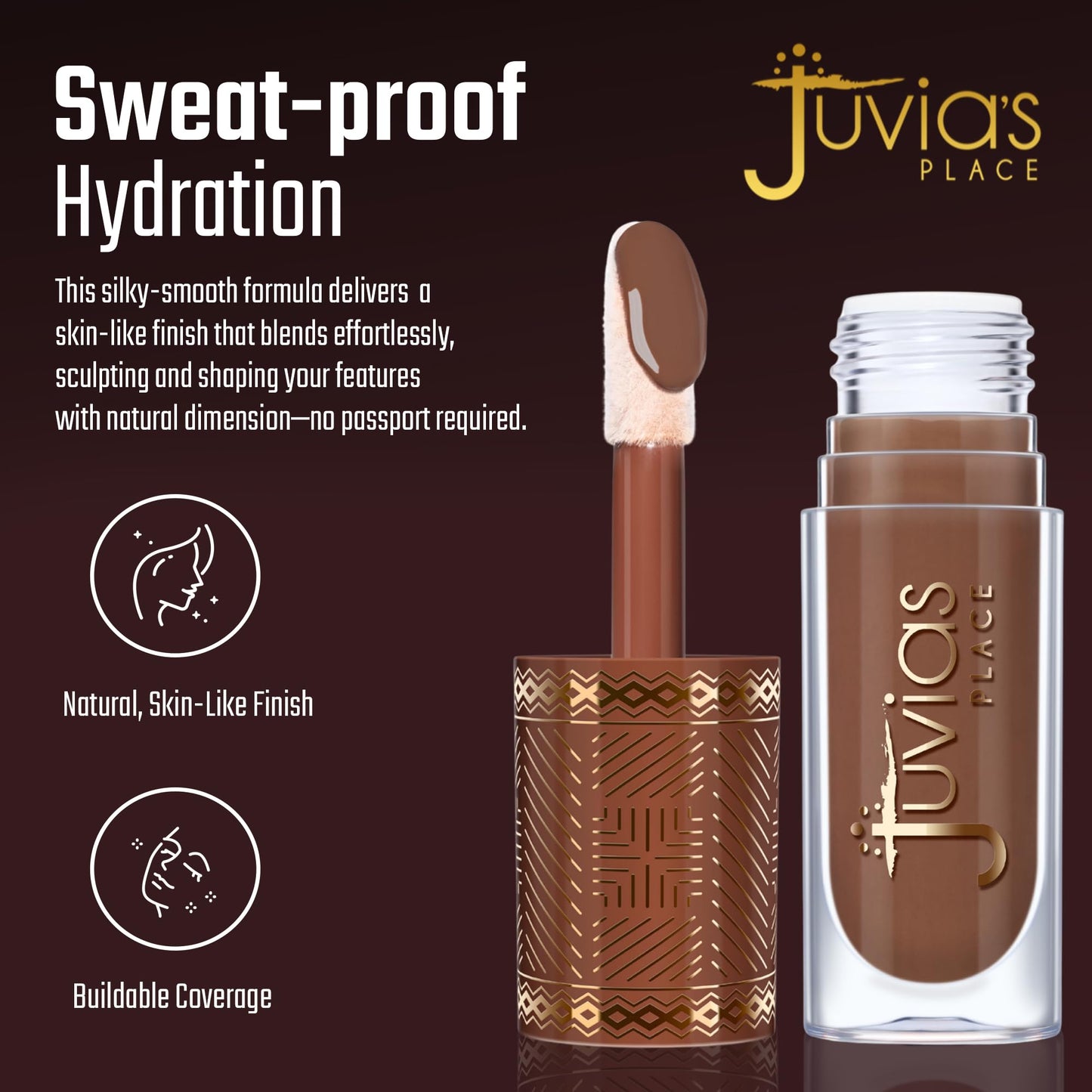 Juvia’s Place Bronzed Liquid Bronzer - Rich Cocoa - Liquid Bronzer for Face with Silky Blendable Texture - Buildable Coverage for Natural Contour