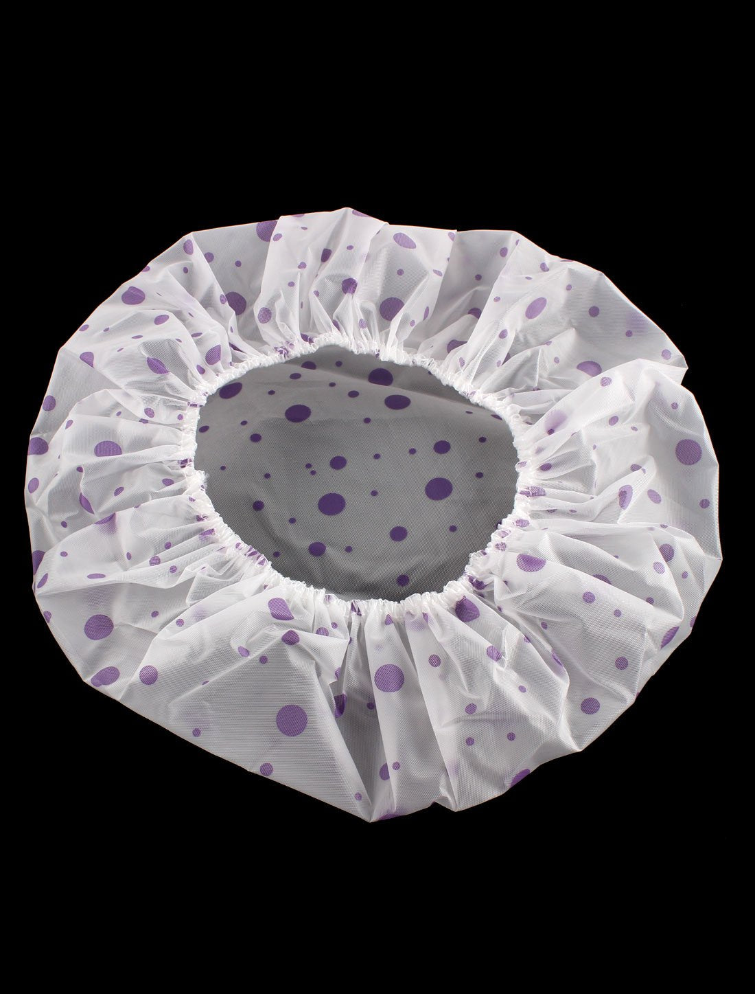 Ruilogod Woman Purple Dots Print Elastic Band Water Resistant Bath Shower Cap (id: fe8 16c ae3 c86 0f1 Beauty and Personal Care Ruilogod