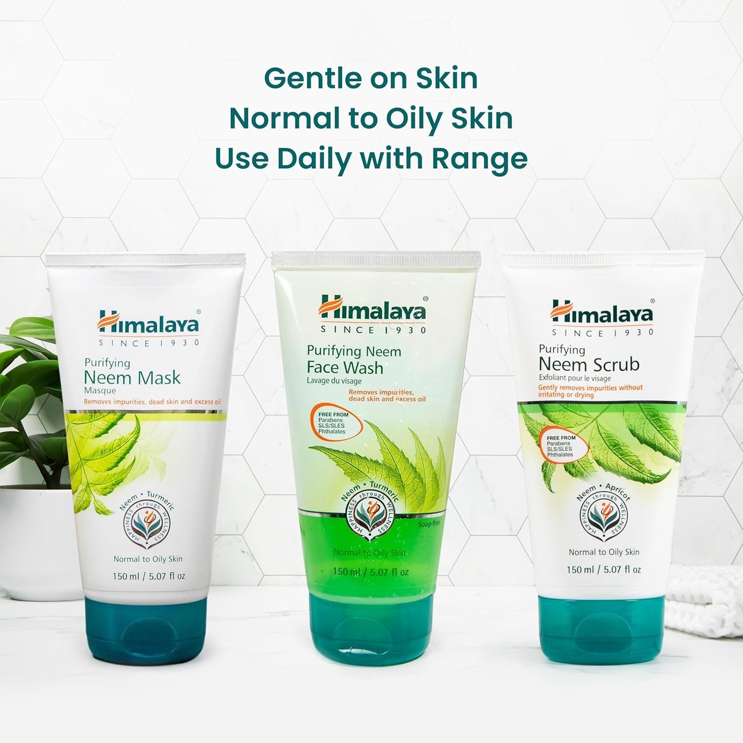 Himalaya Purifying Neem Face Wash, Normal to Oily Skin, Turmeric, Vegan, Cruelty Free, Soap and Paraben Free, Dermatologically Tested, SLS/SLES Free