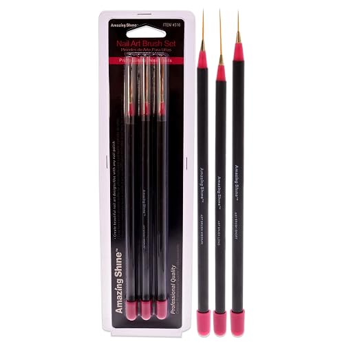 Amazing Shine Amazing Shine Professional 3 Piece Nail Art Brush Set Women Nail Art 3 Pc Beauty & Personal Care Amazing Shine