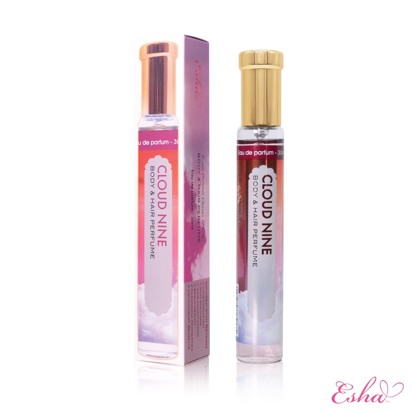 Esha Body & Hair Perfume Mist - Eau de Parfum for Women - Infused with Betaine - (CLOUD NINE) Beauty & Personal Care Esha