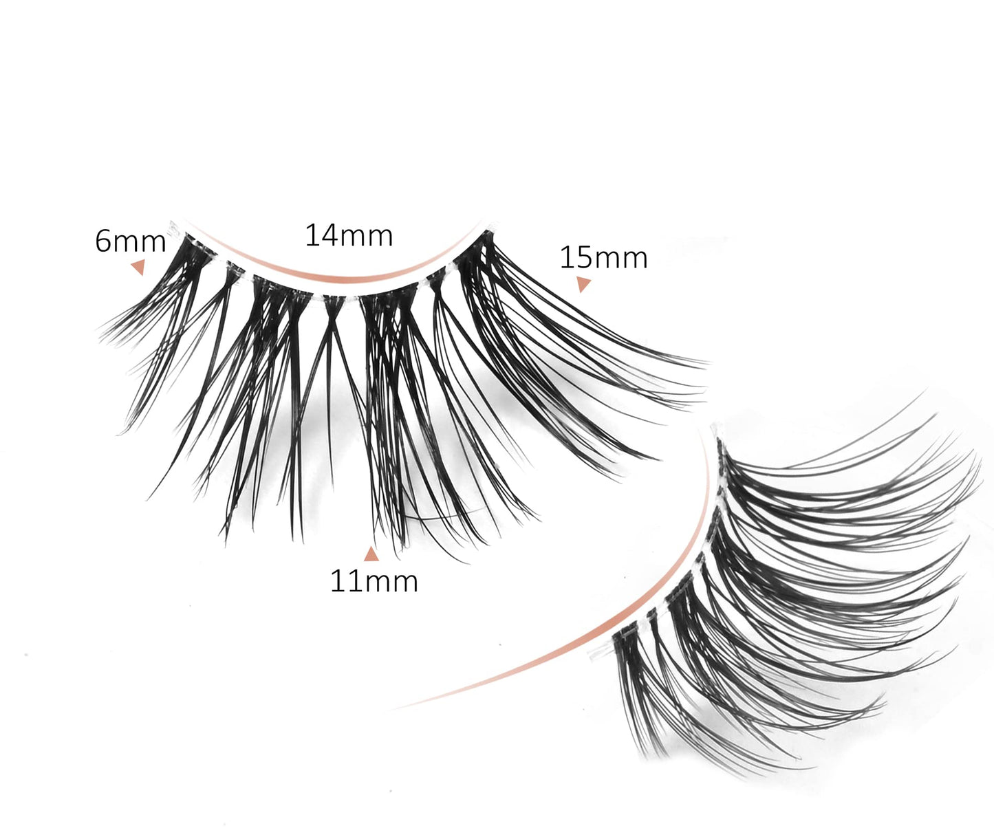 Onlyall Wispy Lashes Natural Flared False Eyelashes Fake Lashes WD-8 Beauty and Personal Care Onlyall